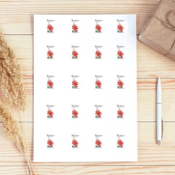 Buterfly Thank You Sticker - Picture 2 of 5